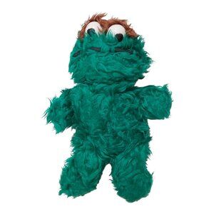 Vintage Green Faux Fur Oscar The Grouch 10 Inch Plush Doll Sesame Street